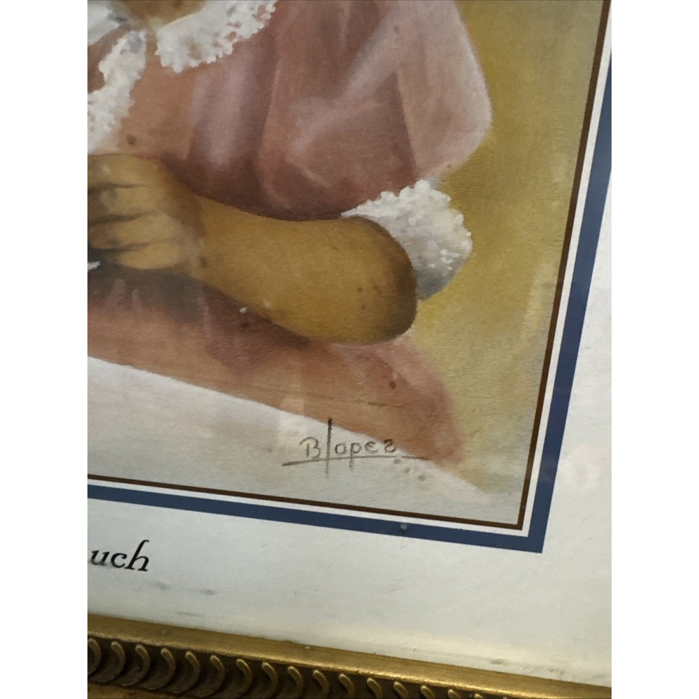 THE LOVING TOUCH (AFRICAN AMERICAN BLACK ART/MOTHER & DAUGHTER) Artist LOPEZ - Picture 3 of 4